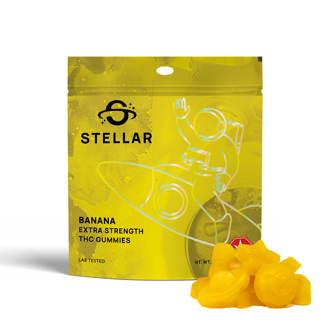 STELLAR 500MG THC GUMMIES BANANA – THC gummies delivery Etobicoke – GreenHouseGTA