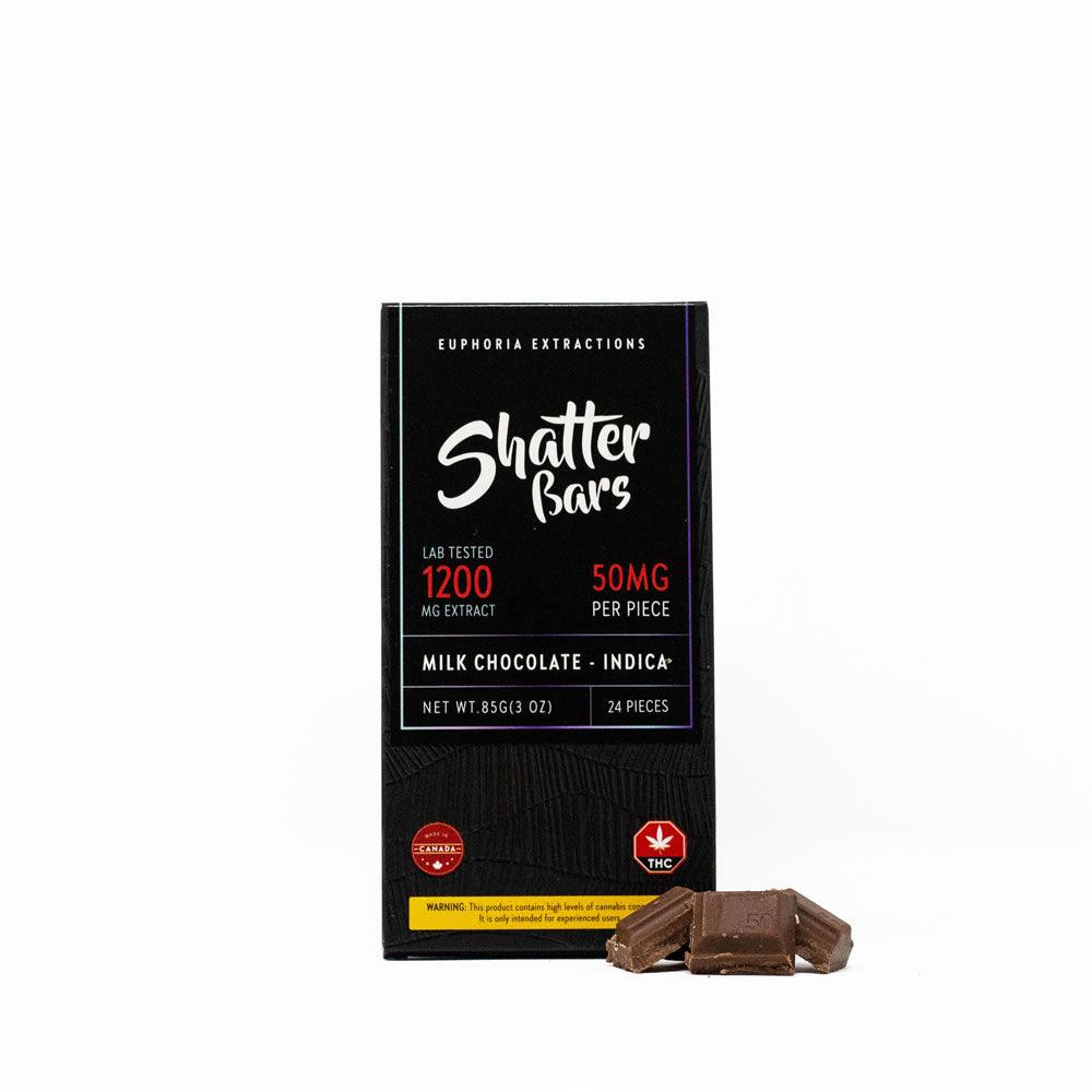 EUPHORIA MILK CHOCOLATE SHATTER BAR - Indica ALL PRODUCTS Edibles