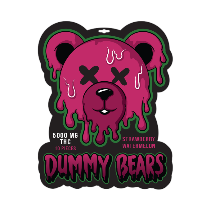 5000mg THC Dummy Bears Strawberry Watermelon ultra potent weed edibles Toronto same day delivery