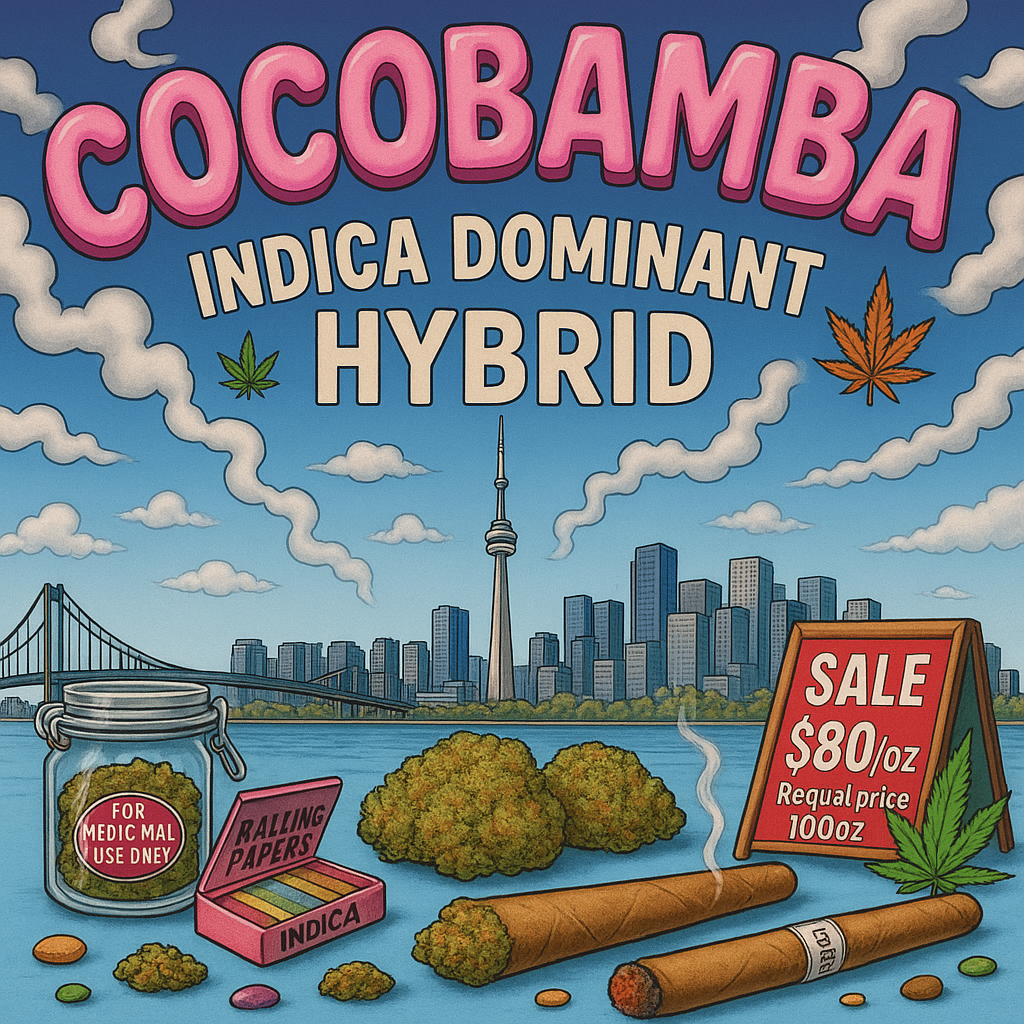 Cocobamba Indica Dominant Hybrid AAA+ – $80/oz sale – same-day cannabis delivery Toronto GTA