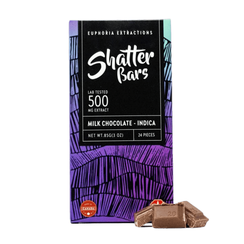 EUPHORIA Milk Chocolate Shatter Bar Indica – same-day edibles delivery Toronto – GreenHouseGTA