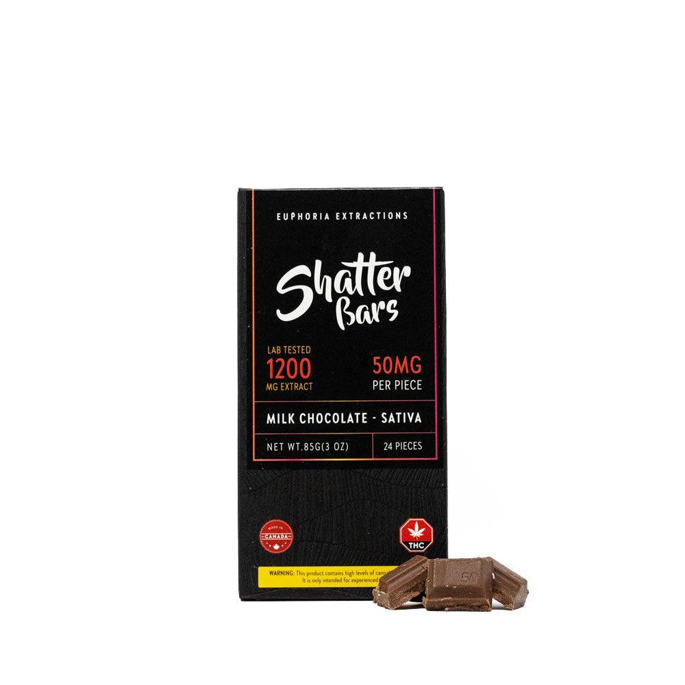 EUPHORIA Milk Chocolate Shatter Bar Sativa – THC edibles delivery Etobicoke – GreenHouseGTA