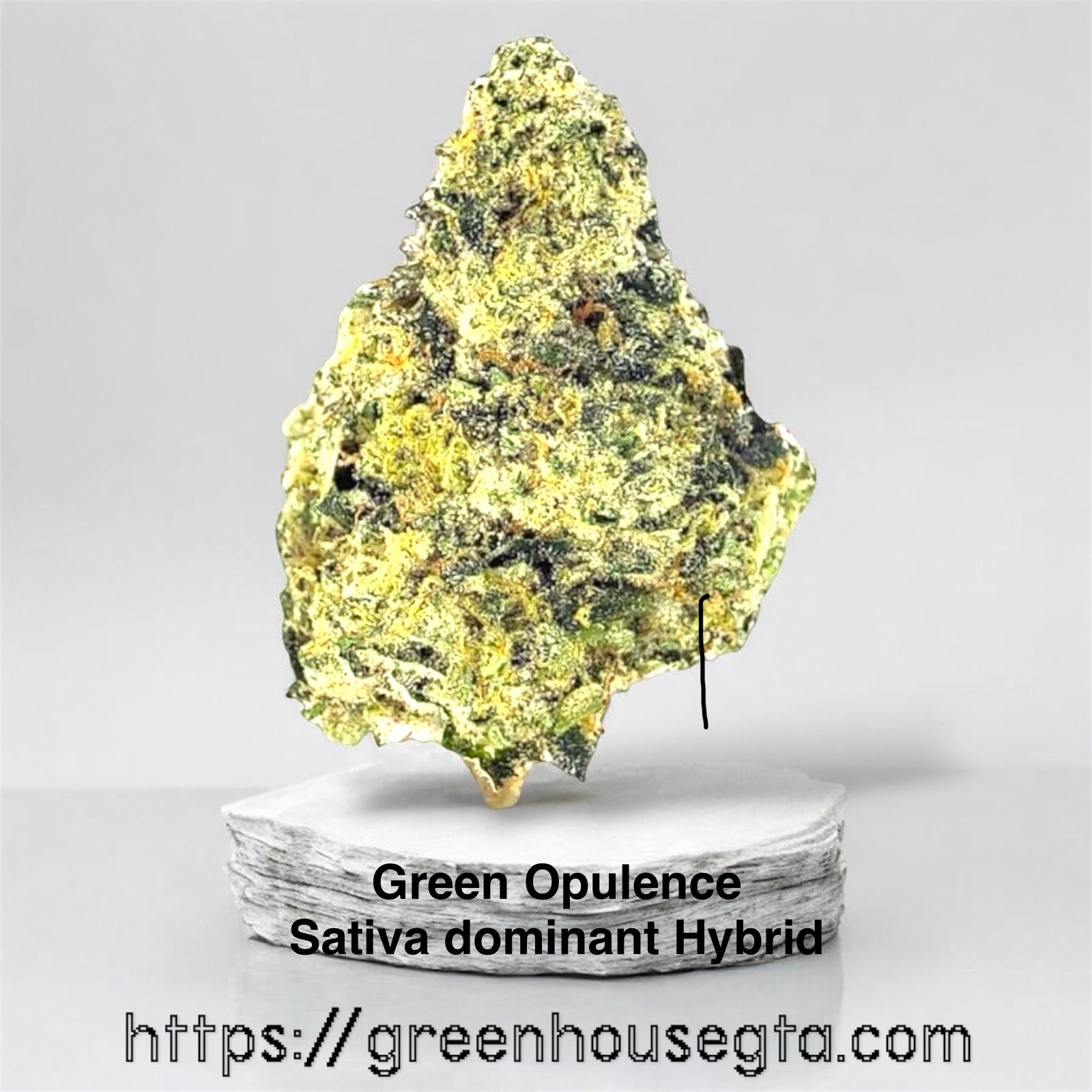 Green Opulence strain AAAA Sativa Hybrid – 32% THC premium weed flower – same-day cannabis delivery Toronto GTA
