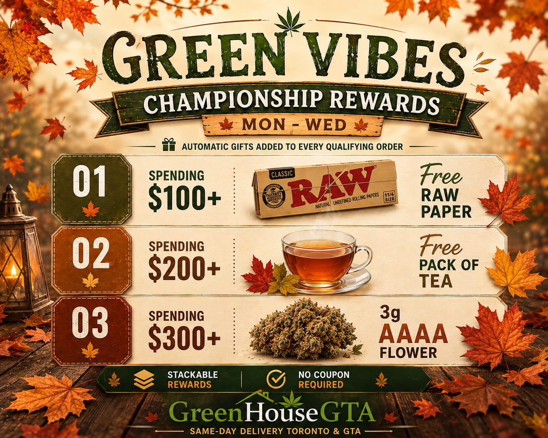 Green Vibes Stackable Deal ALL PRODUCTS Deals FLOWERS HYBRID INDICA SATIVA