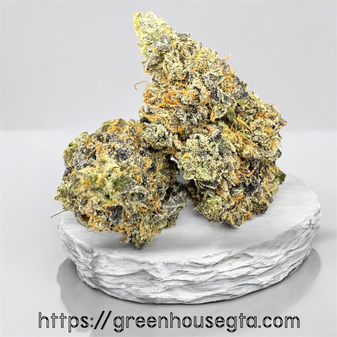 Close-up Pink Bellagio buds – premium AAAAA LSO indica with creamy sweet gas terps | same-day cannabis delivery GTA