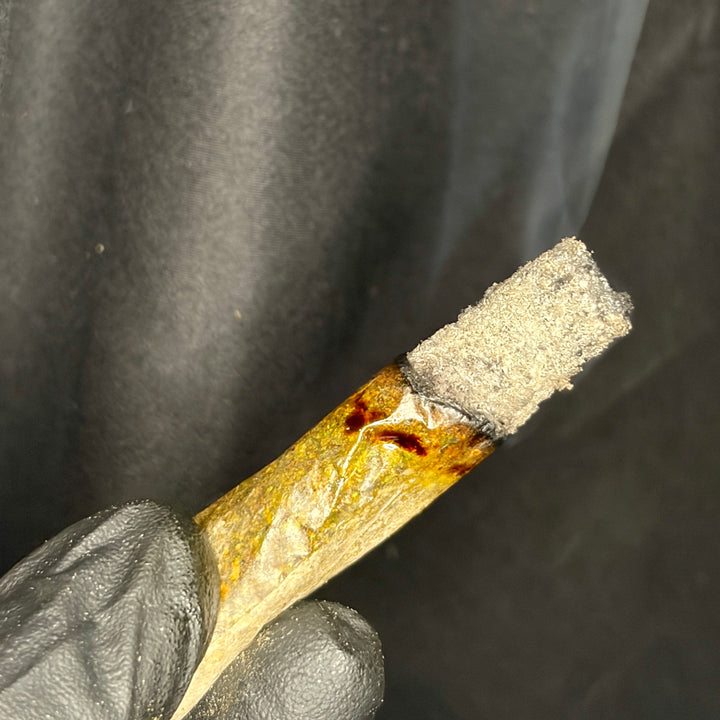 Pink CEO LSO joint with white ash burn – clean premium Indica gas Toronto weed delivery