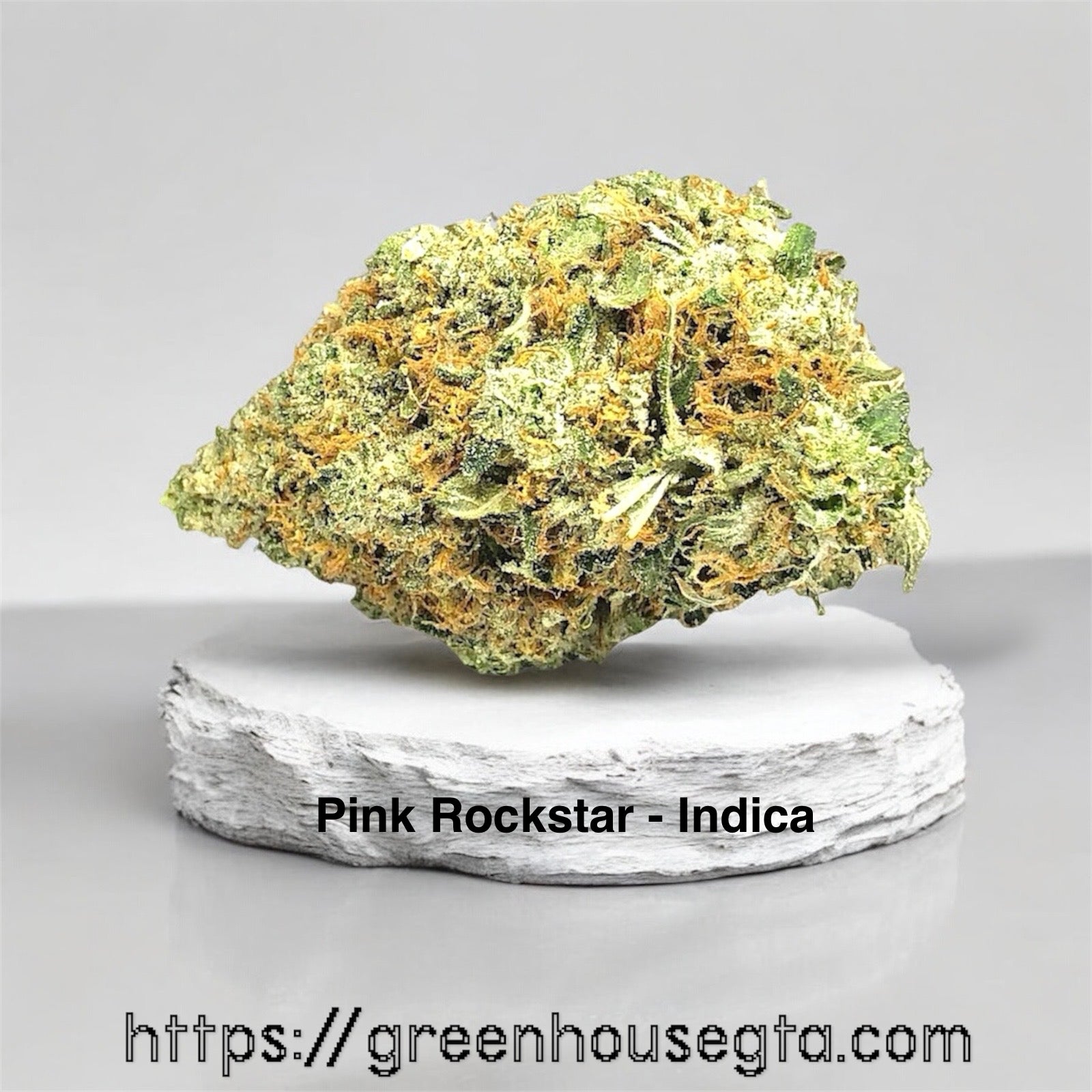 Pink Rockstar strain AAAA Indica Hybrid – 30% THC gassy floral aroma – relaxing full-body high – Toronto weed delivery