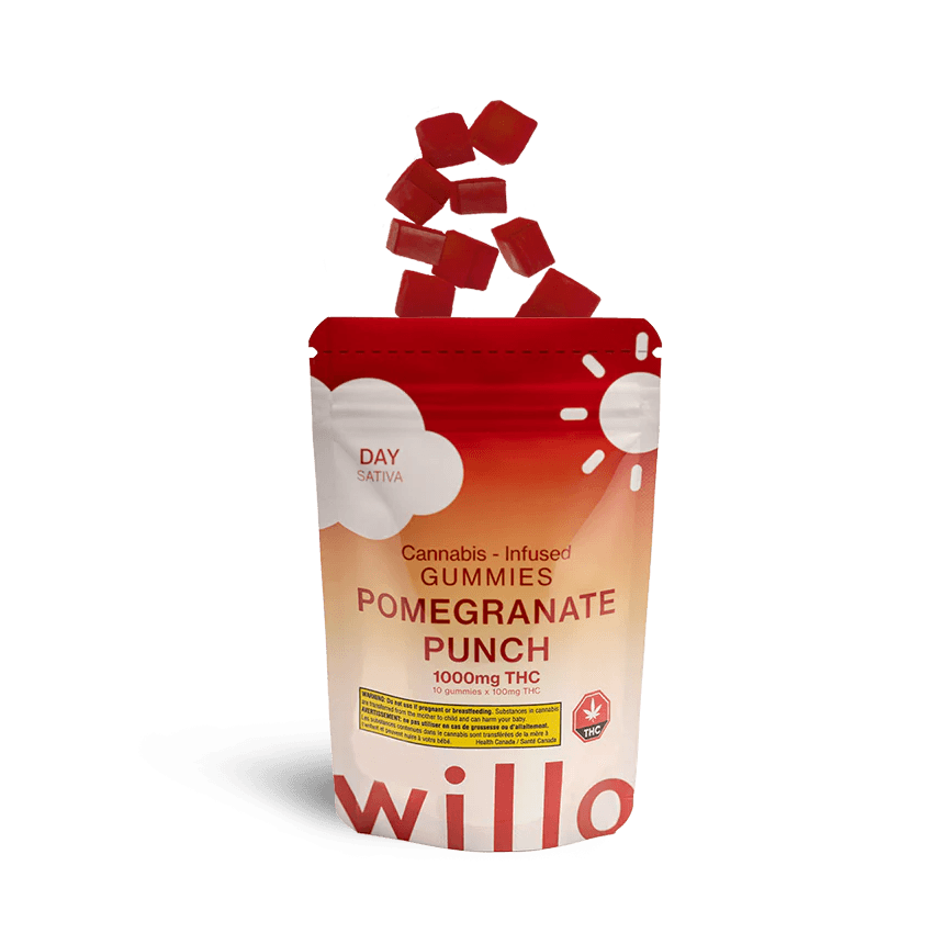 WILLO THC GUMMIES POMEGRANATE PUNCH ALL PRODUCTS Edibles