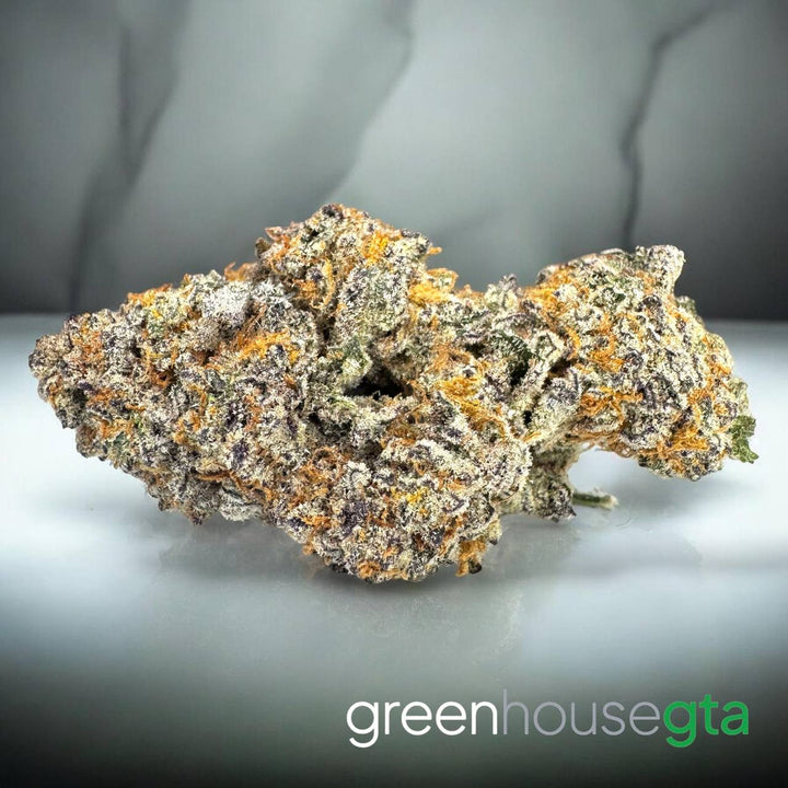 Strawberry Durban AA+ cannabis buds close up with fruity aroma - cannabis delivery Toronto GTA