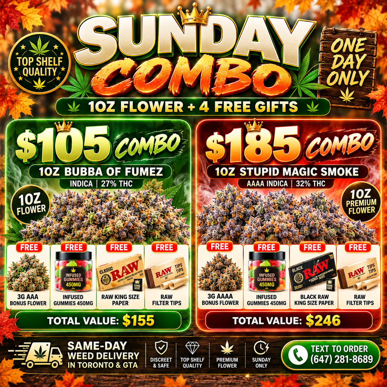 Sunday Combo bonus 4 free gifts (worth $66) ALL PRODUCTS Deals FLOWERS