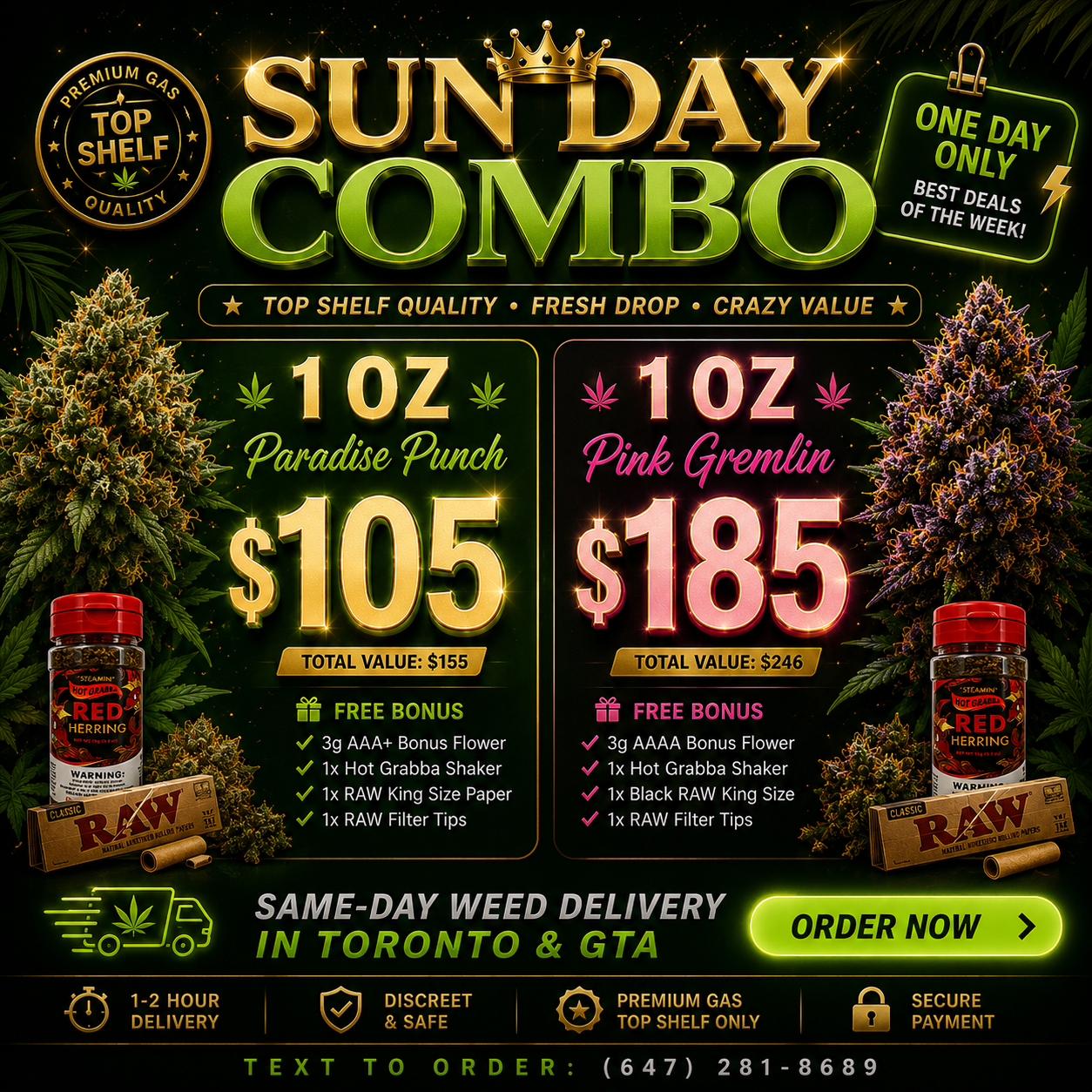 Sunday Combo bonus 4 free gifts (worth $66) ALL PRODUCTS Deals FLOWERS