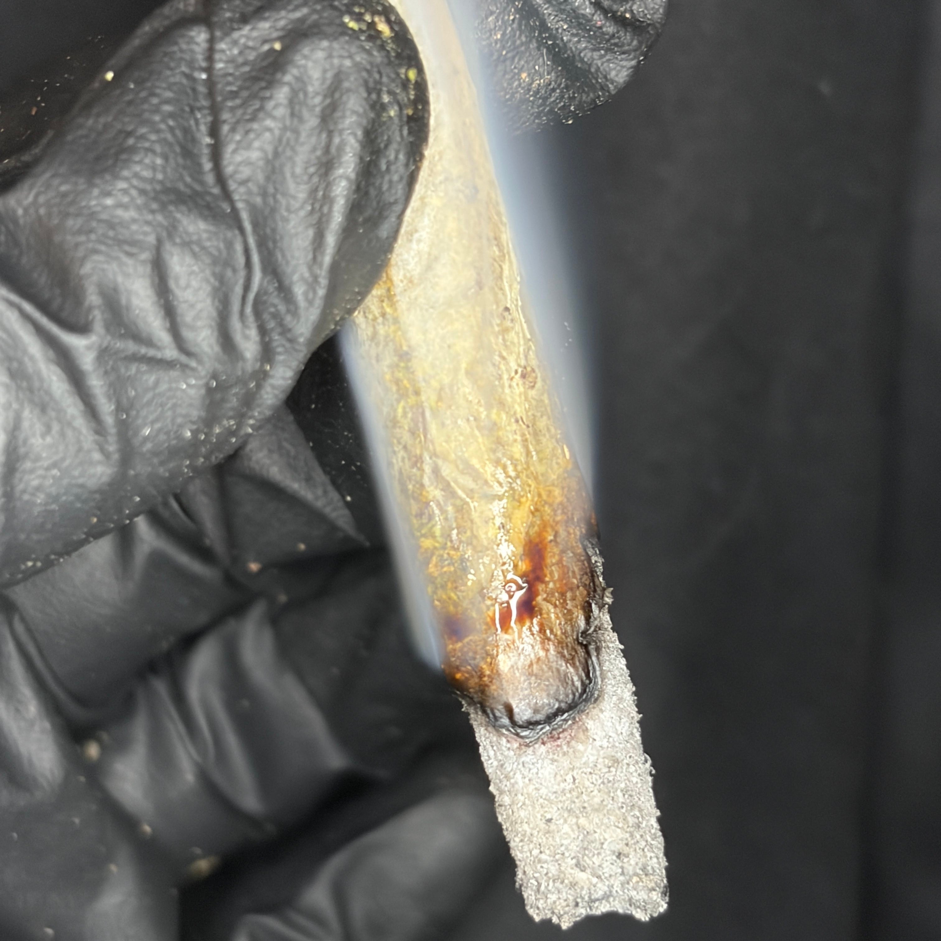 Super Goo LSO joint burn test – clean white ash and creamy gas smoke, AAAA hybrid weed Toronto