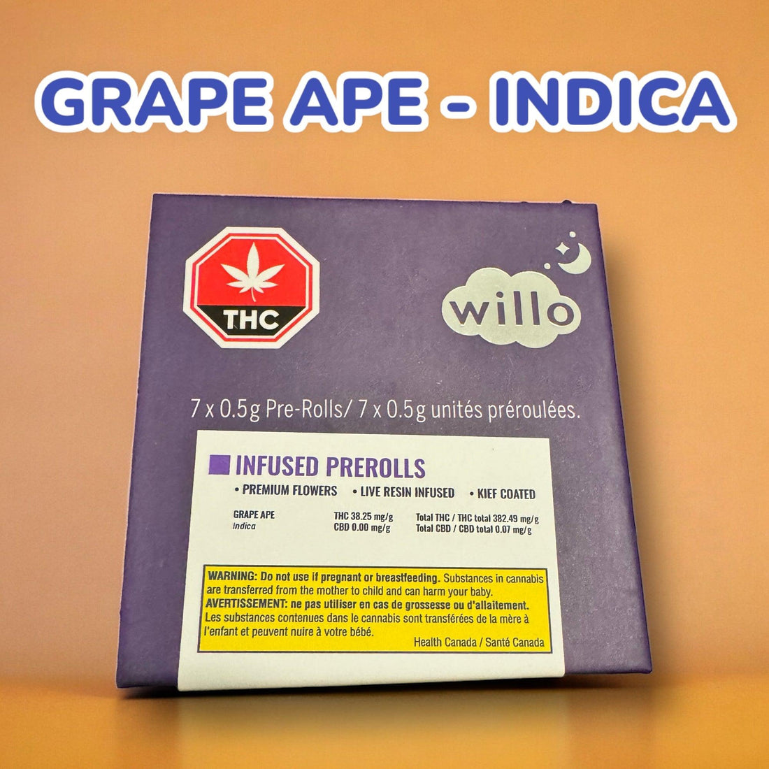 Willo Infused Pre-Rolls 7 x 0.5 grams ALL PRODUCTS PRE-ROLLS